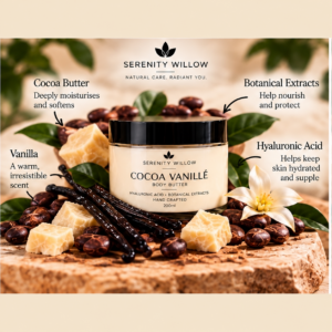 Cocoa Vanillé body butter with cocoa butter and vanilla botanicals